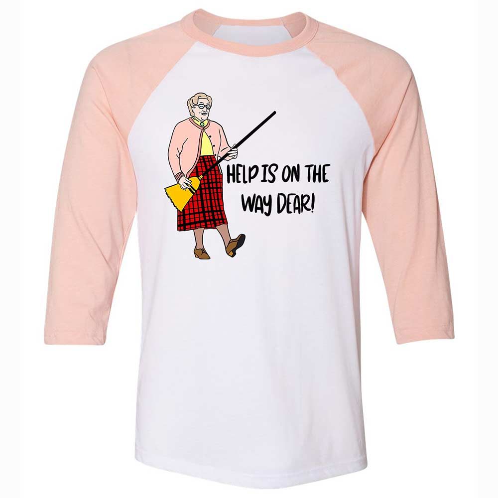 Help is on the way dear - White/Heather Peach - 5