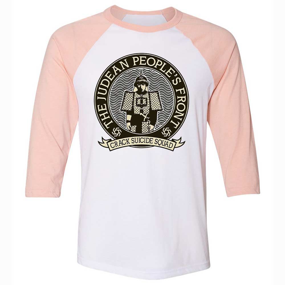 Unisex 3/4 Baseball Tee - V3C4E8G6 - White/Heather Peach - 5