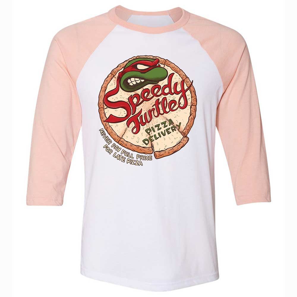 Unisex 3/4 Baseball Tee - JVMRQLHP - White/Heather Peach - 5