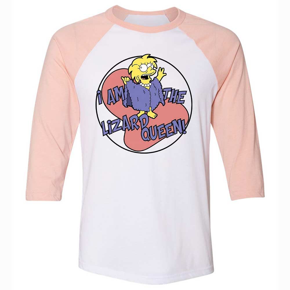 I am the Lizard Queen - White/Heather Peach - 5
