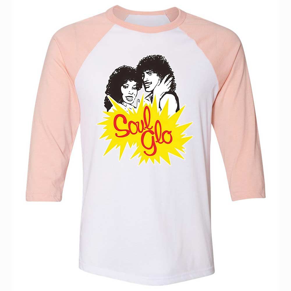 Unisex 3/4 Baseball Tee - K2T9B9A5 - White/Heather Peach - 5