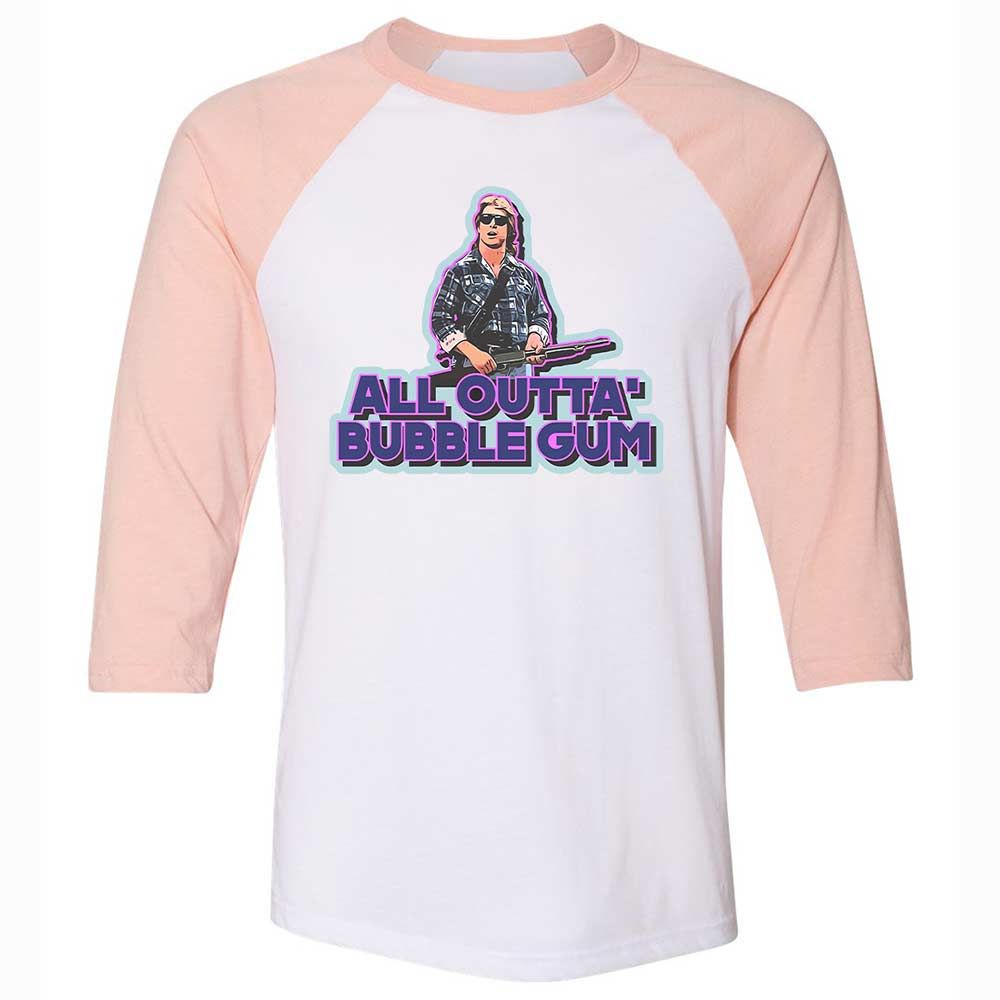 Unisex 3/4 Baseball Tee - M4HLCR4H - White/Heather Peach - 5