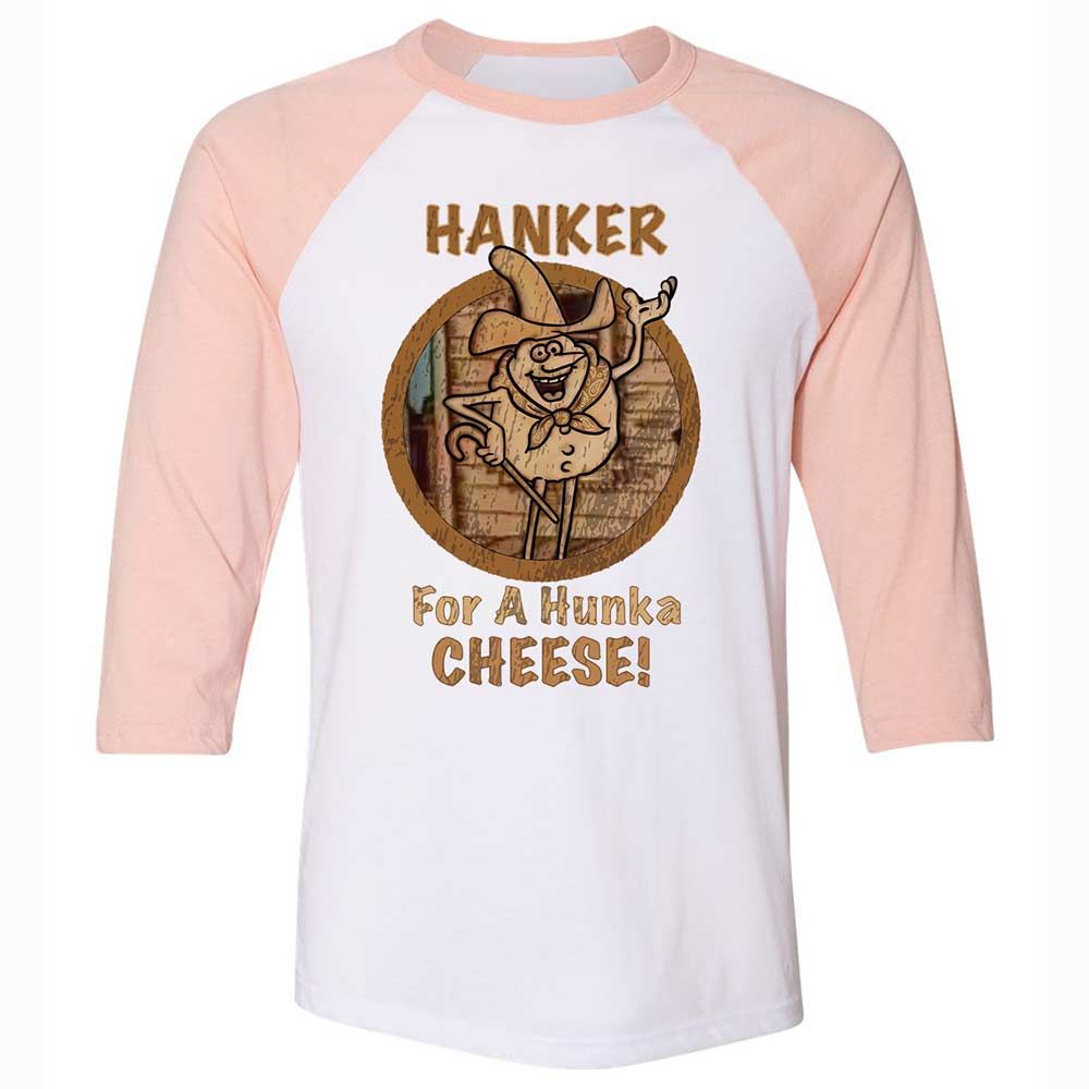 Unisex 3/4 Baseball Tee - 1F9N1M5R - White/Heather Peach - 5