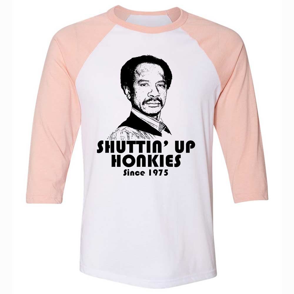 Unisex 3/4 Baseball Tee - F4RNWLNV - White/Heather Peach - 5