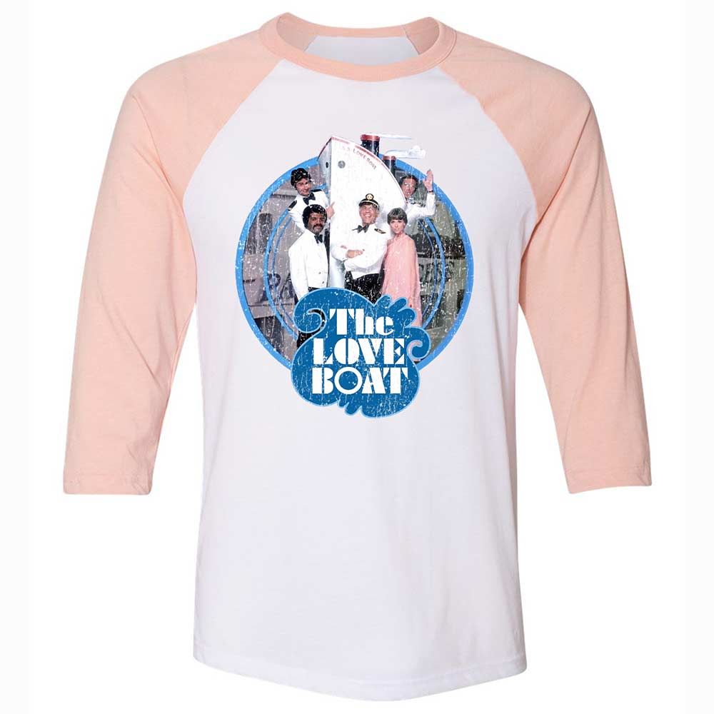 Unisex 3/4 Baseball Tee - 5G2VY8KX - White/Heather Peach - 5
