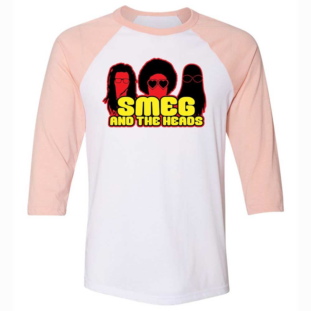 Unisex 3/4 Baseball Tee - F14NBFA8 - White/Heather Peach - 5