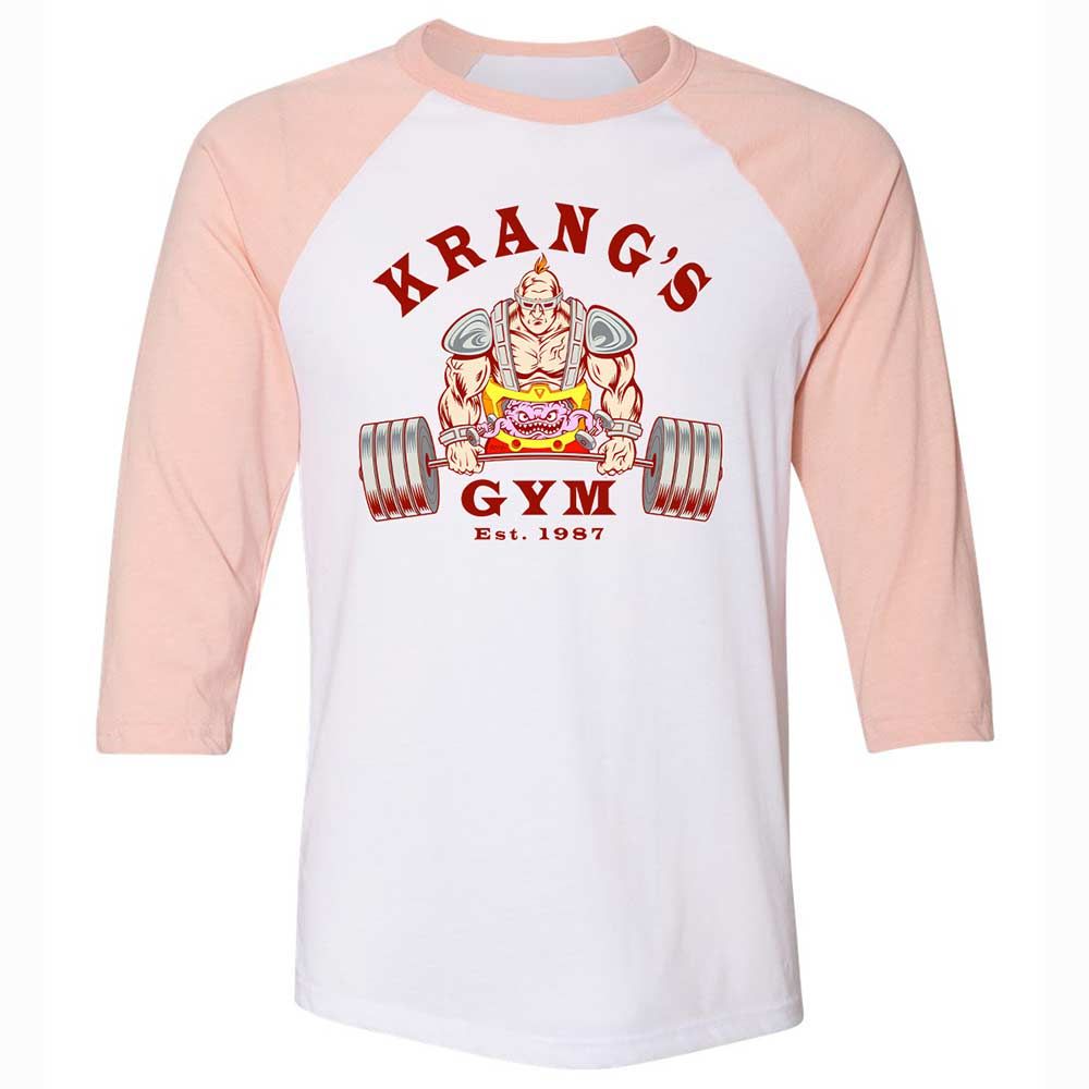 Unisex 3/4 Baseball Tee - 8GFFQMLS - White/Heather Peach - 5