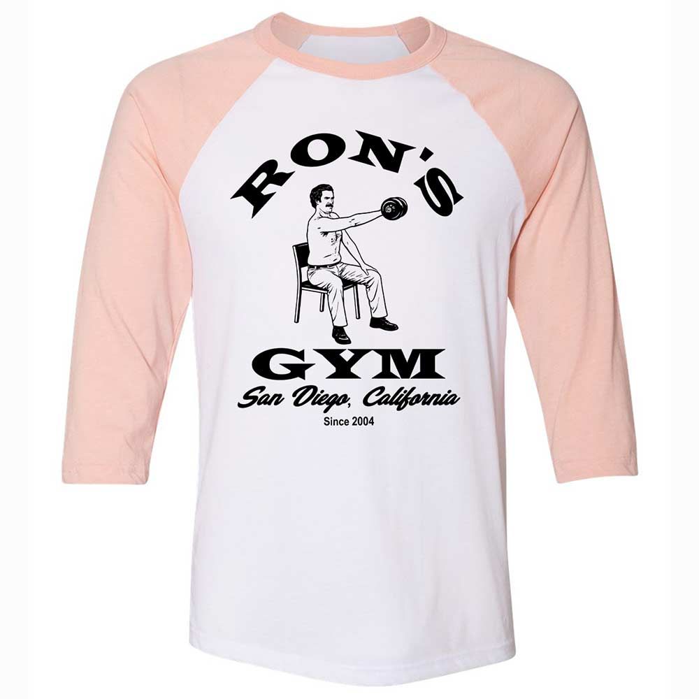 Unisex 3/4 Baseball Tee - 1R34SE9J - White/Heather Peach - 5
