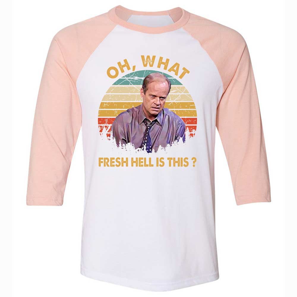 Oh What Fresh Hell Is This - White/Heather Peach - 5