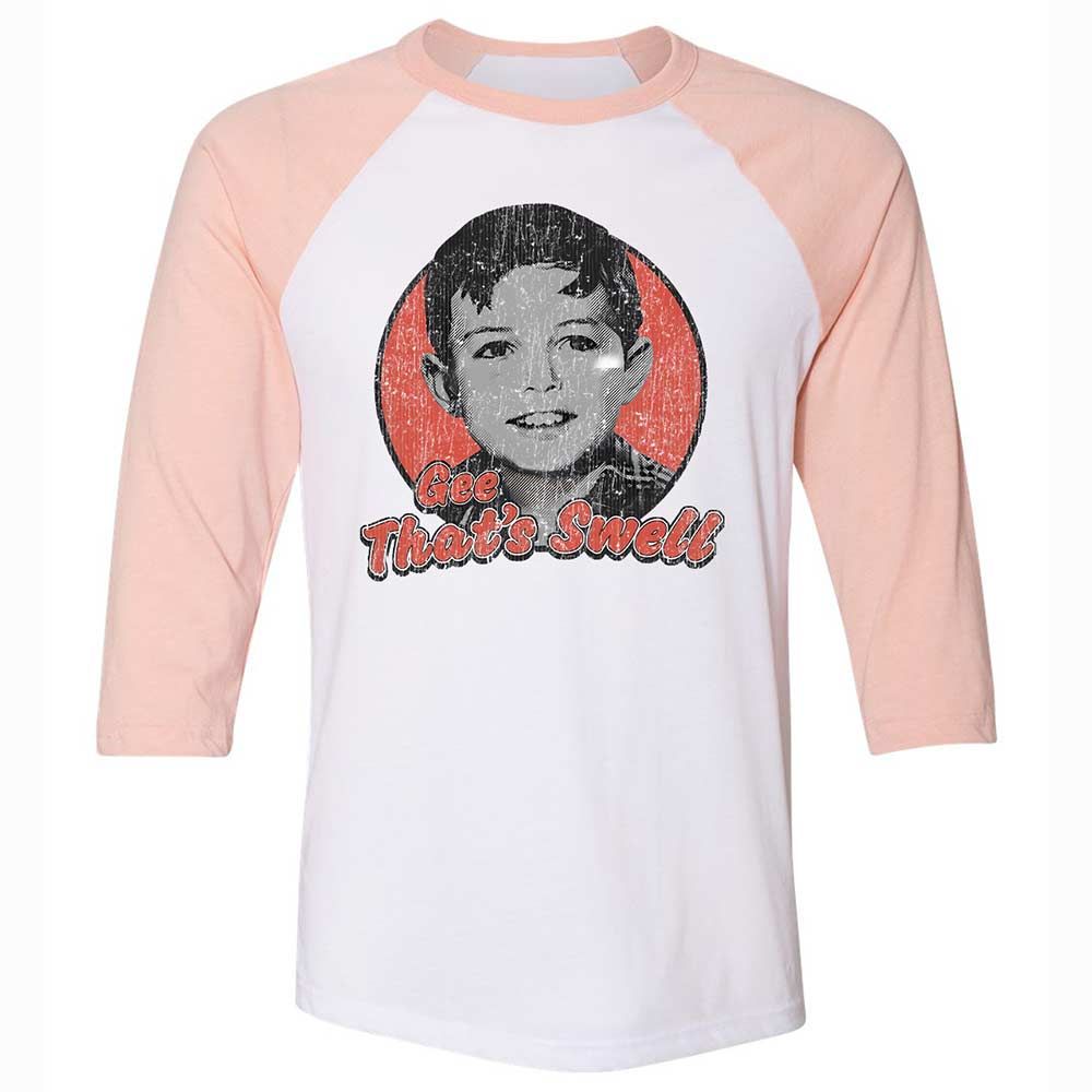 Unisex 3/4 Baseball Tee - GR6WSXSQ - White/Heather Peach - 5