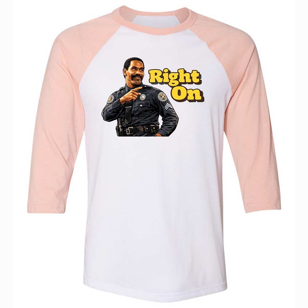 Unisex 3/4 Baseball Tee - AFXRC7YR - White/Heather Peach - 5