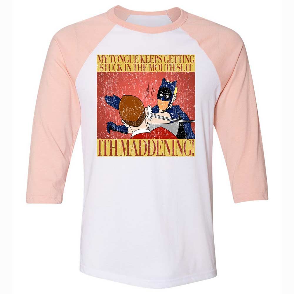 Unisex 3/4 Baseball Tee - AYEN4K66 - White/Heather Peach - 5