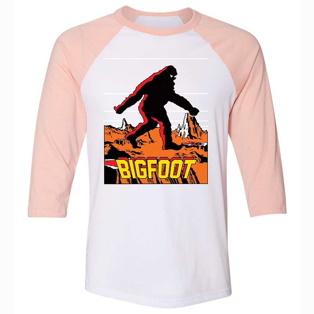 Unisex 3/4 Baseball Tee - SXU897H6 - White/Heather Peach - 5
