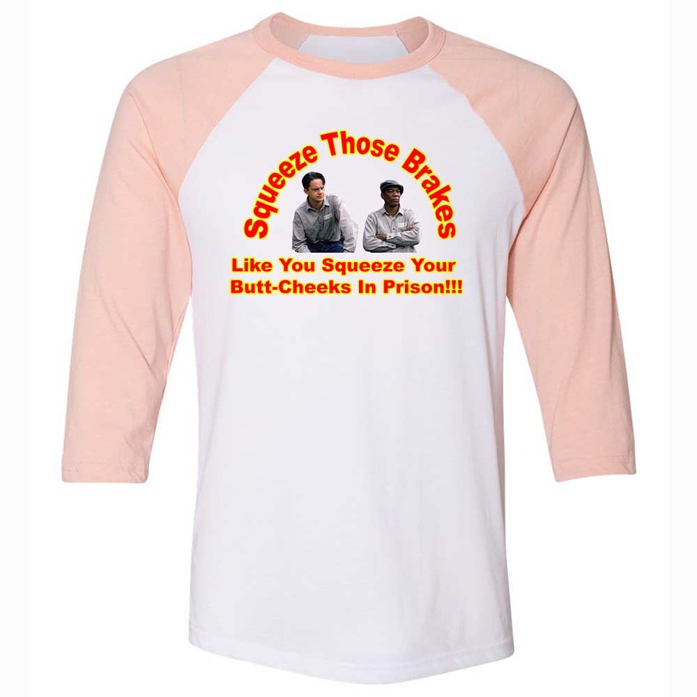 Unisex 3/4 Baseball Tee - L51KWDWG - White/Heather Peach - 5