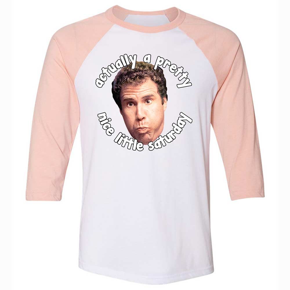 Unisex 3/4 Baseball Tee - XGE6EZ3L - White/Heather Peach - 5