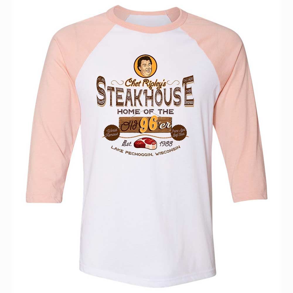 Unisex 3/4 Baseball Tee - 18MFWTJE - White/Heather Peach - 5