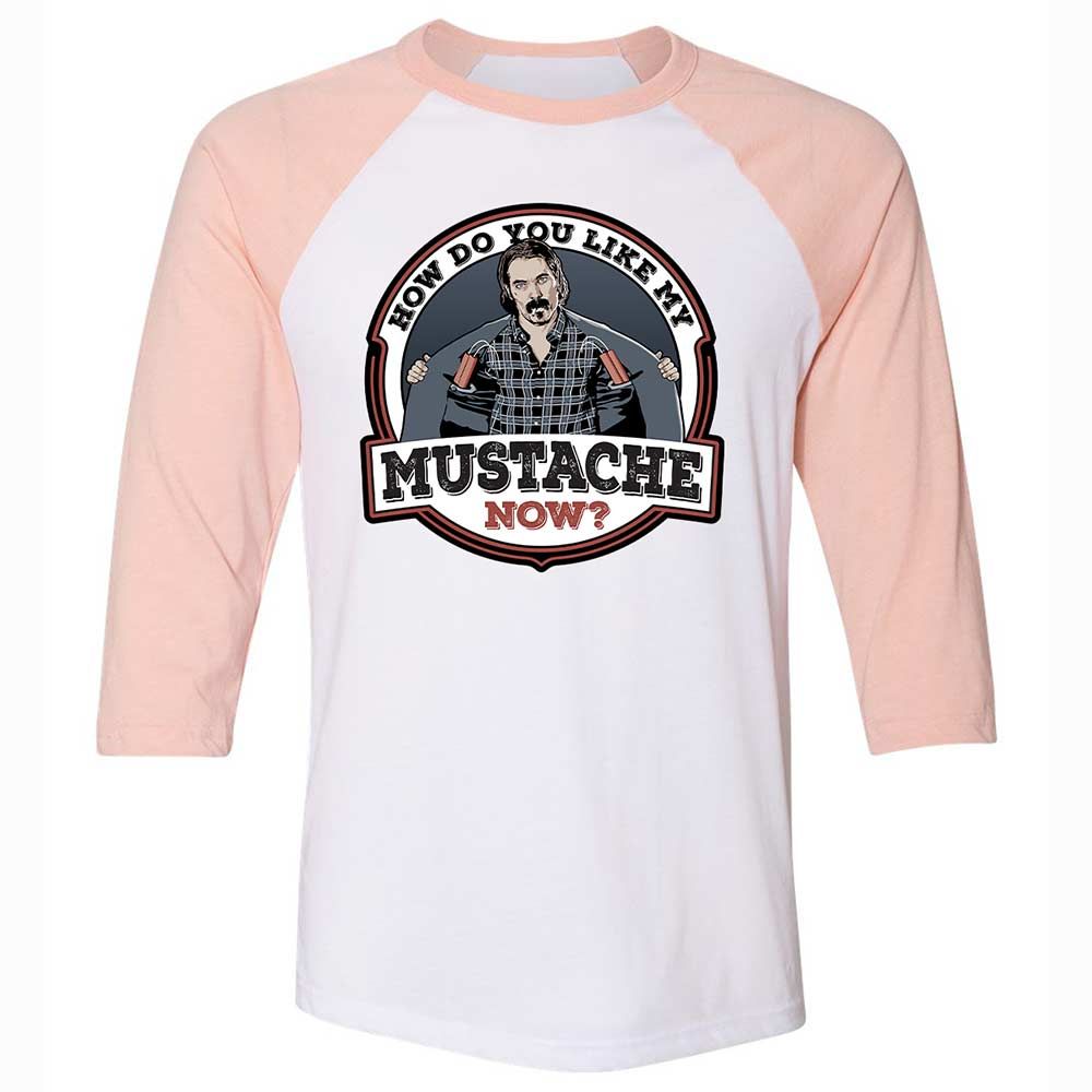 Unisex 3/4 Baseball Tee - S993526Q - White/Heather Peach - 5