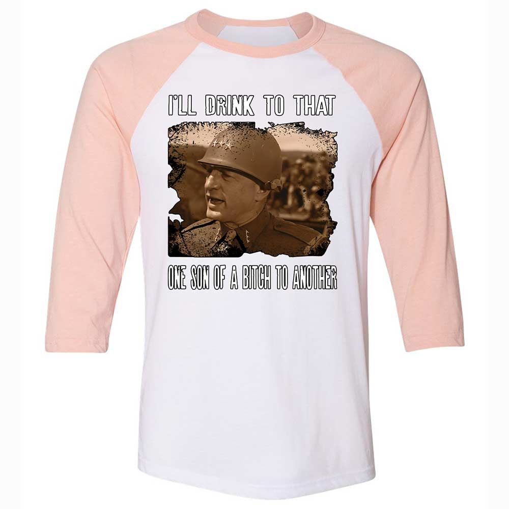 Unisex 3/4 Baseball Tee - N9WQAD78 - White/Heather Peach - 5