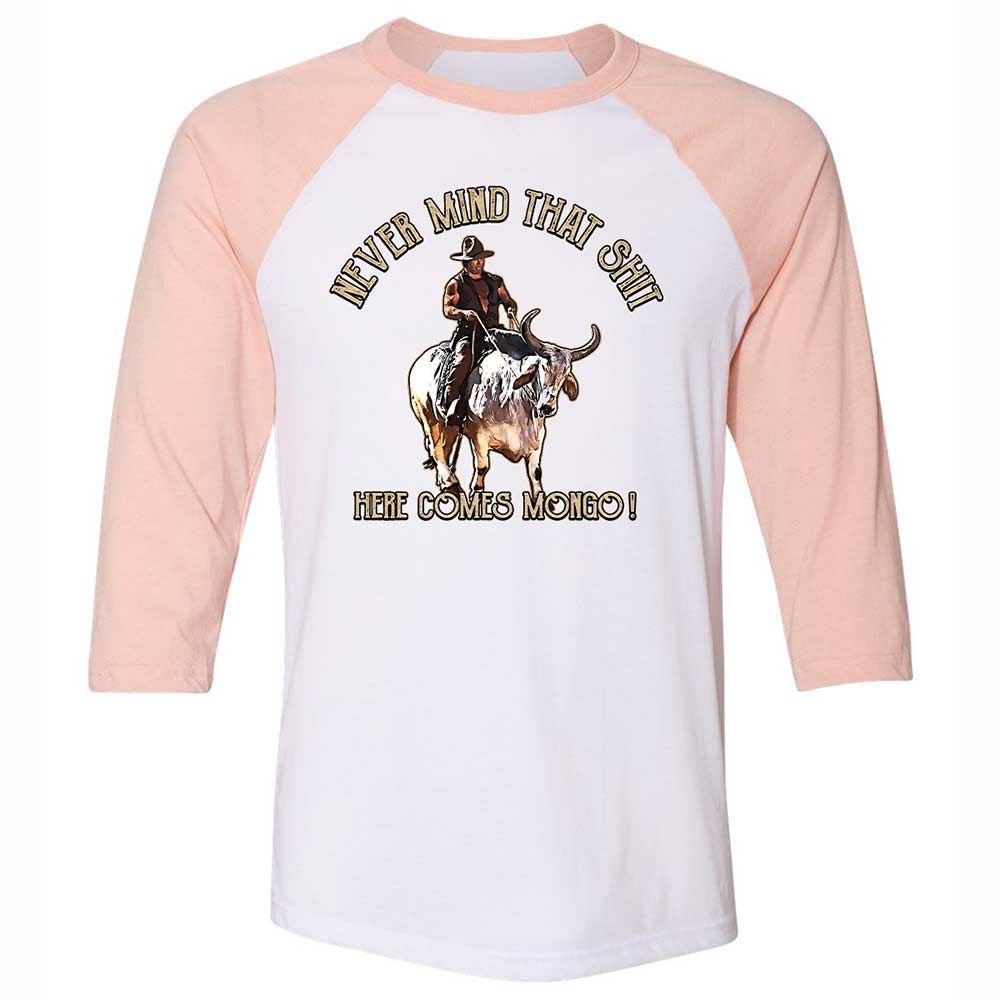 Unisex 3/4 Baseball Tee - JL8LDBCX - White/Heather Peach - 5