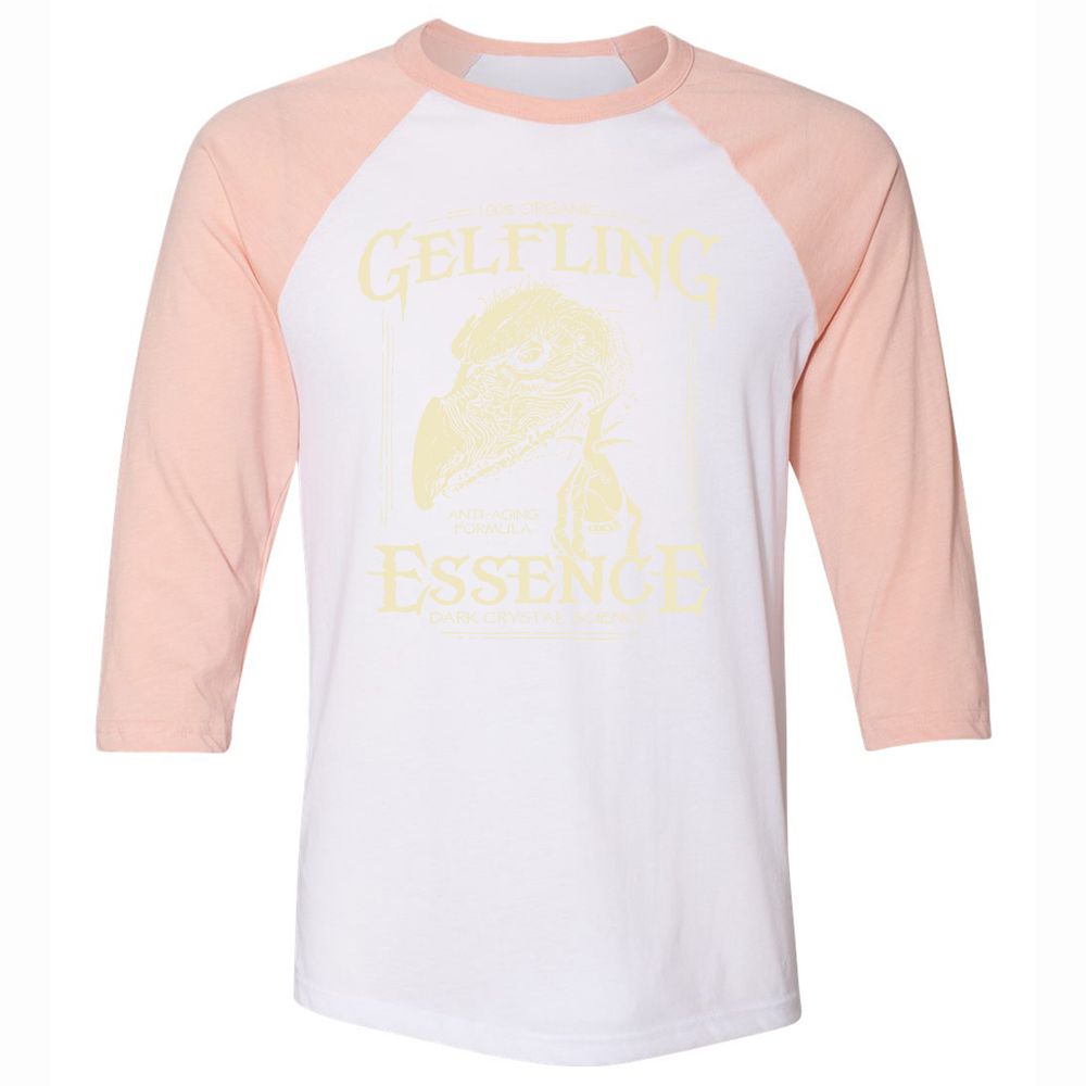 Unisex 3/4 Baseball Tee - L6ARNVE1 - White/Heather Peach - 5