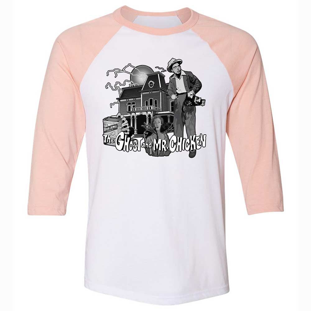 Unisex 3/4 Baseball Tee - 2Q2ZXGAW - White/Heather Peach - 5