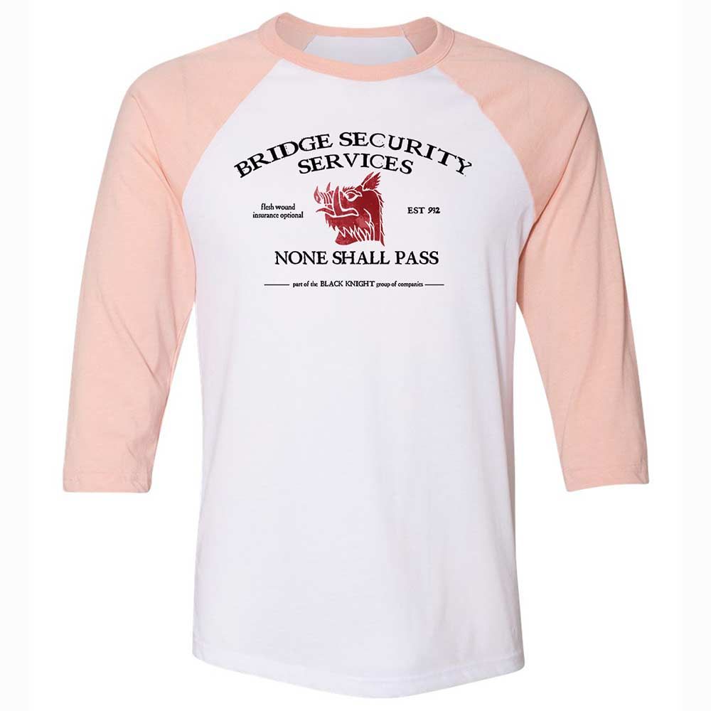 Unisex 3/4 Baseball Tee - 3WMV3F3F - White/Heather Peach - 5