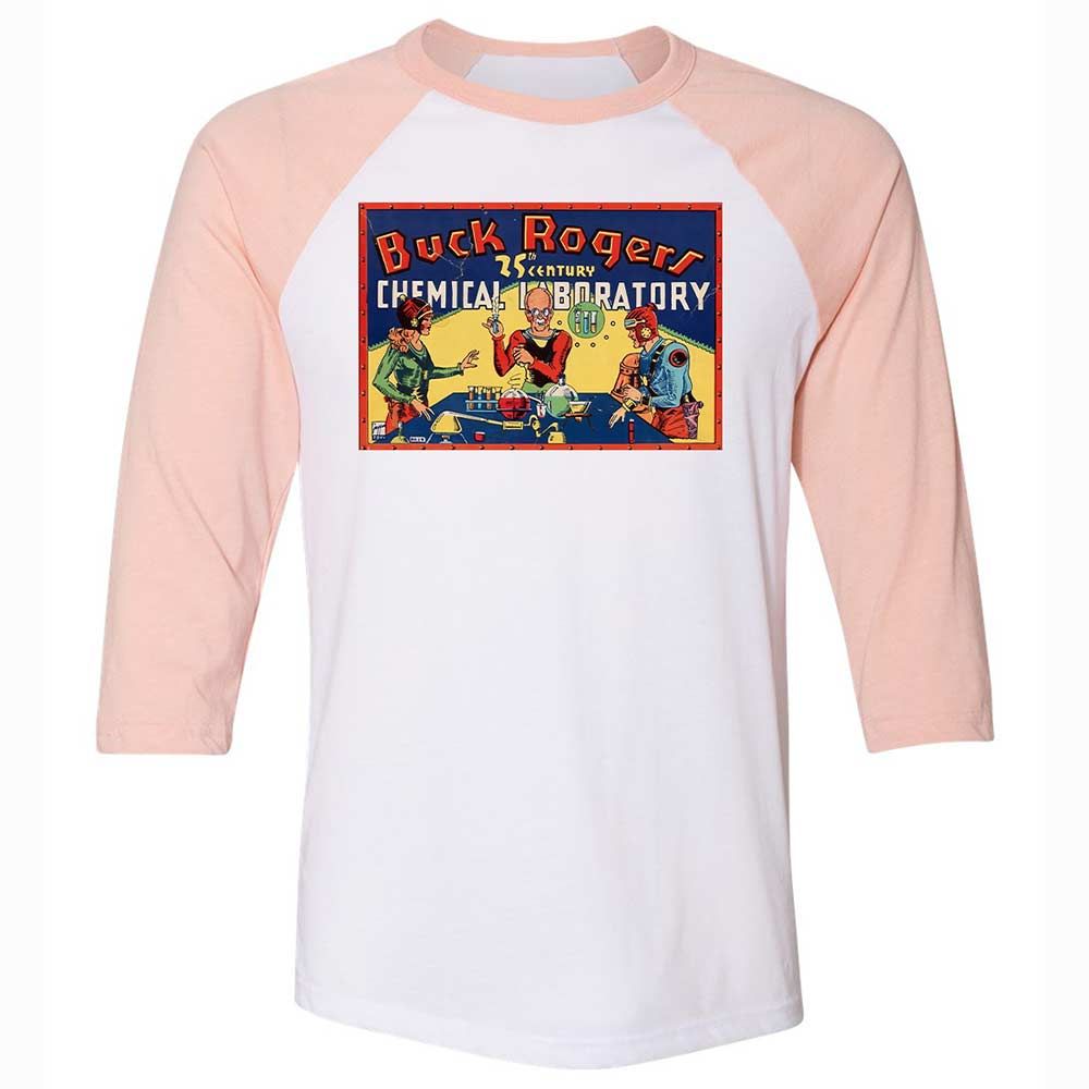 Unisex 3/4 Baseball Tee - UR3PVAF4 - White/Heather Peach - 5