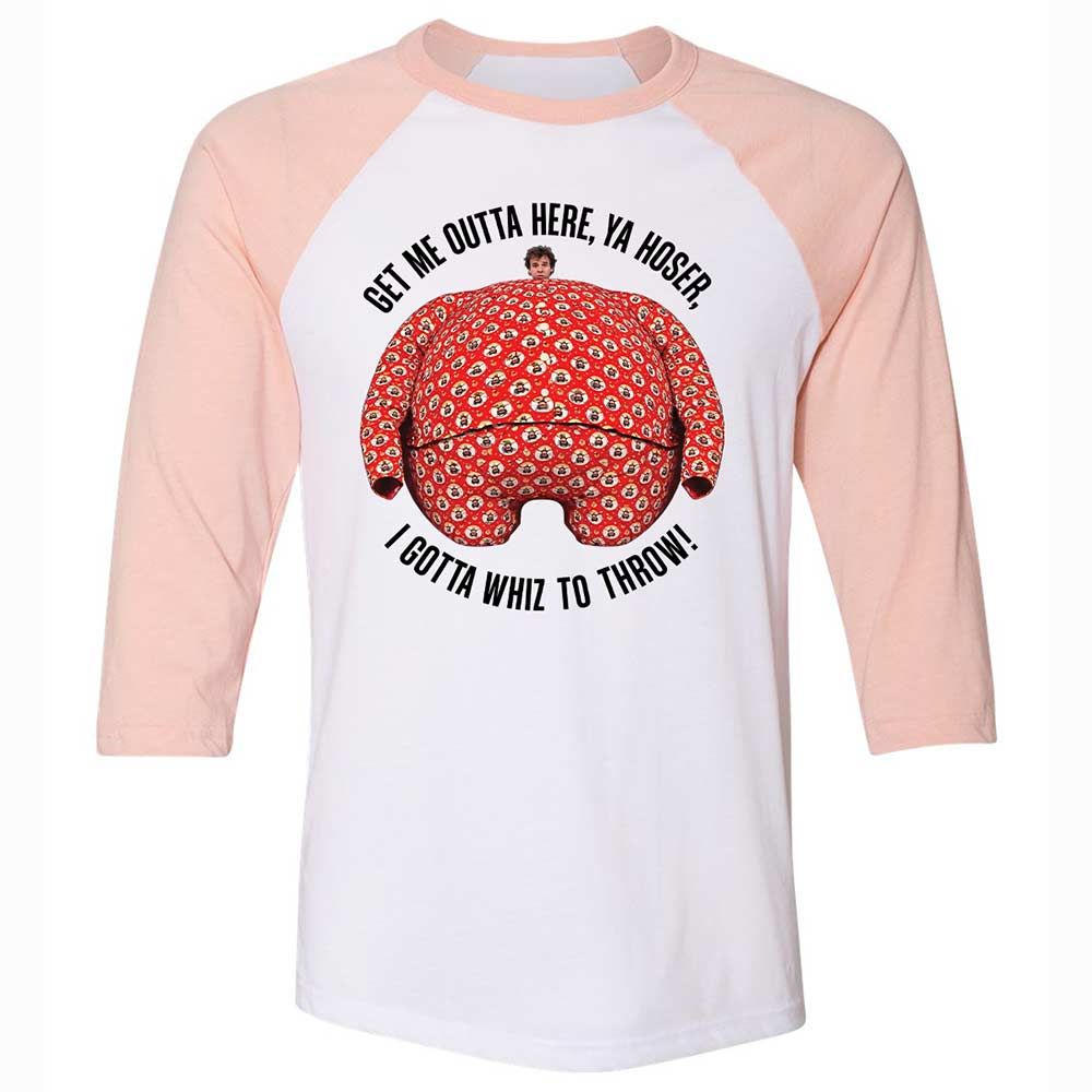 Unisex 3/4 Baseball Tee - CL9MFYZN - White/Heather Peach - 5