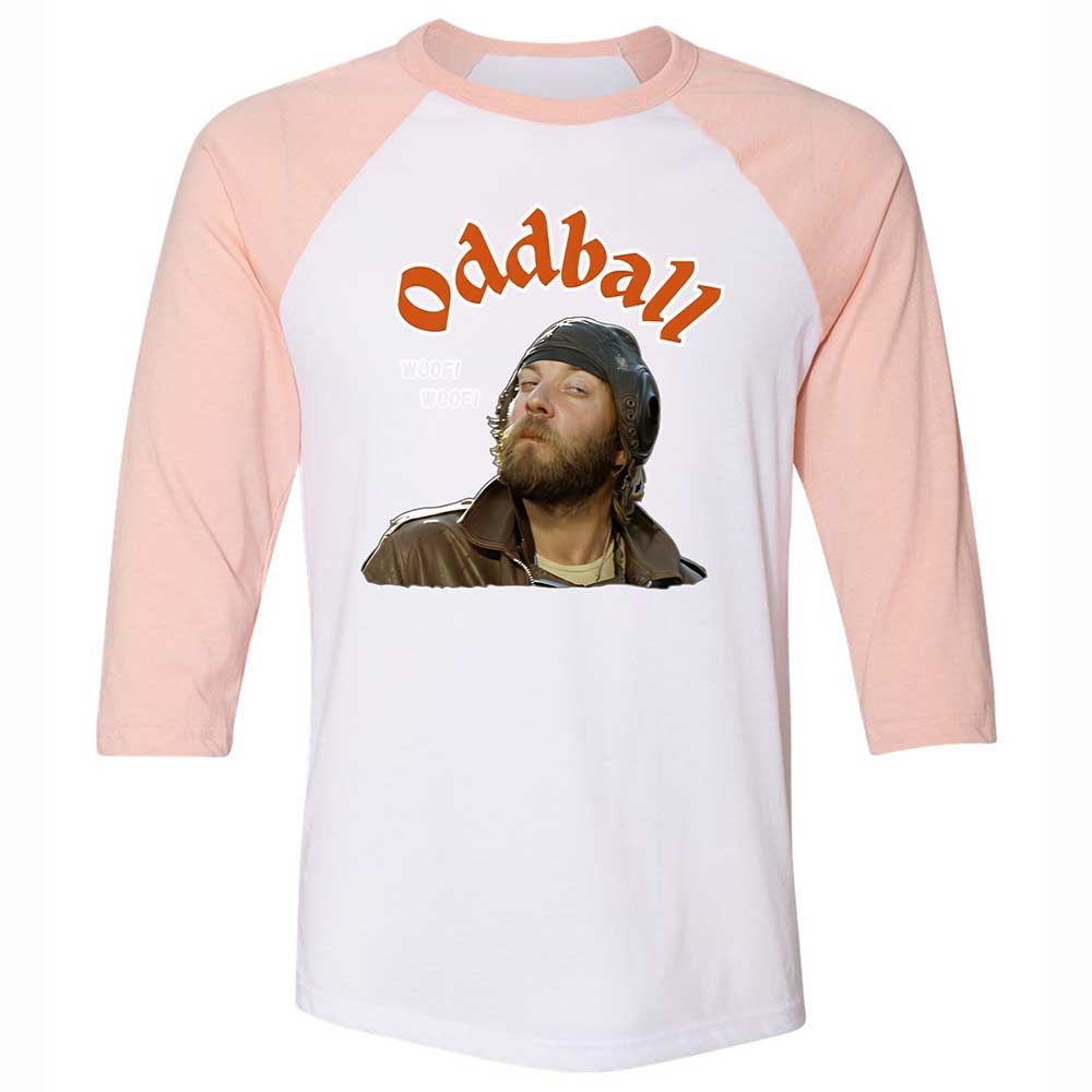 Unisex 3/4 Baseball Tee - 522YDU4W - White/Heather Peach - 5