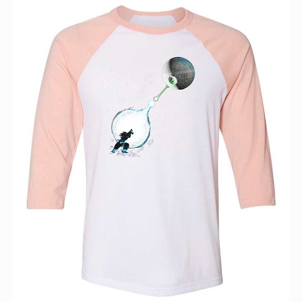 Unisex 3/4 Baseball Tee - ARVMBJXV - White/Heather Peach - 5