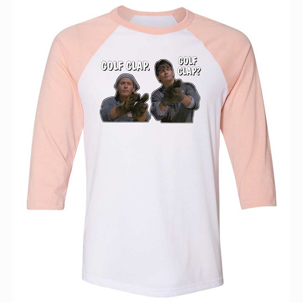 Unisex 3/4 Baseball Tee - 299WJHZN - White/Heather Peach - 5