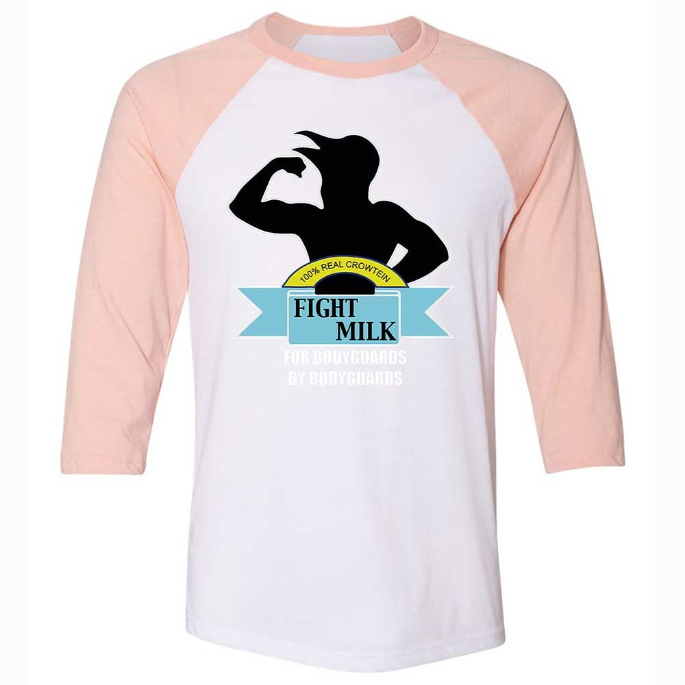 Unisex 3/4 Baseball Tee - BPUFR4Y1 - White/Heather Peach - 5