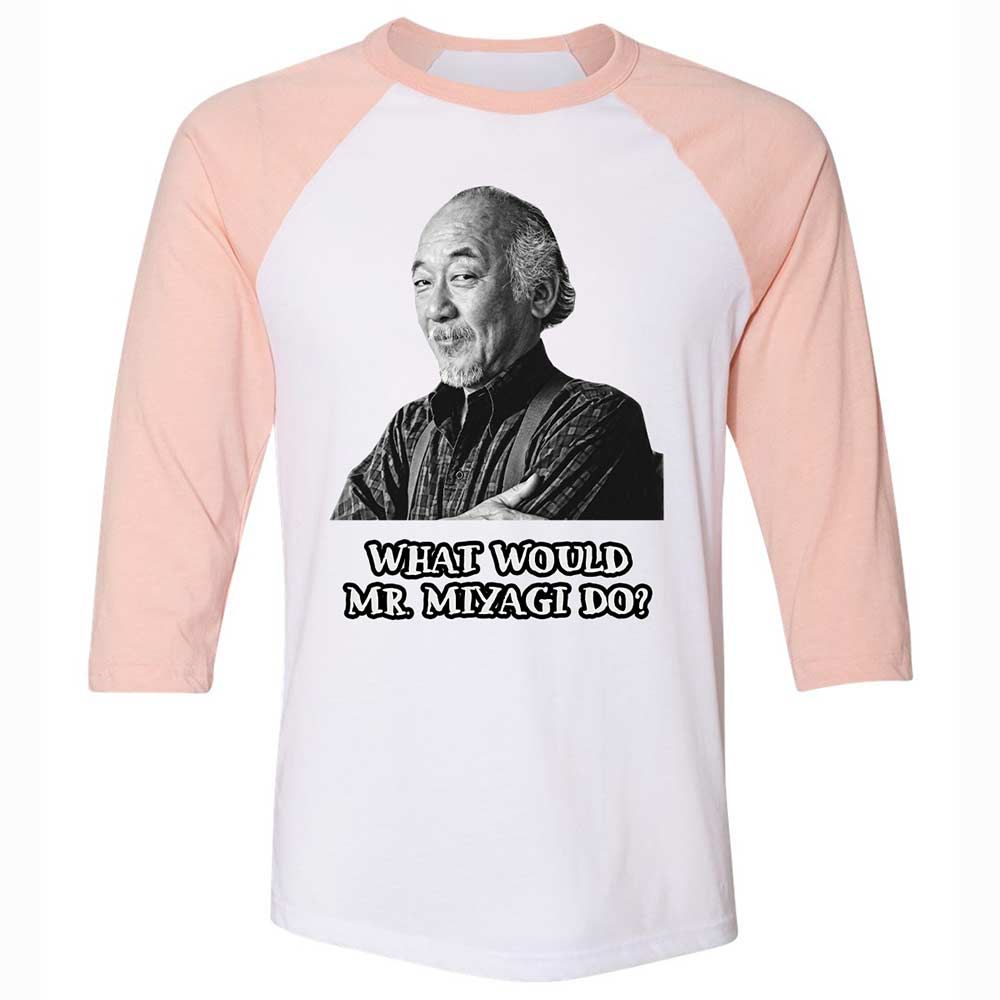 Unisex 3/4 Baseball Tee - SRHPTZS7 - White/Heather Peach - 5