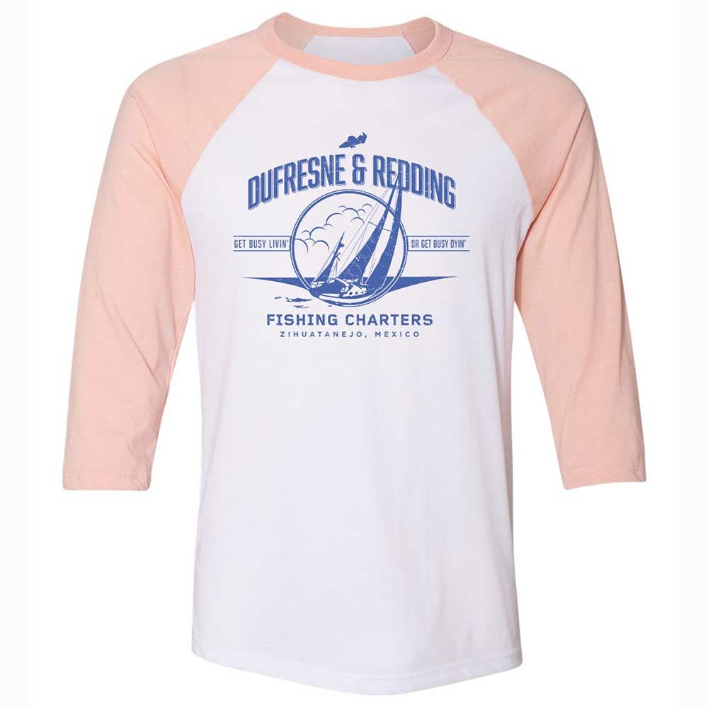 Unisex 3/4 Baseball Tee - SEHUZ4HX - White/Heather Peach - 5