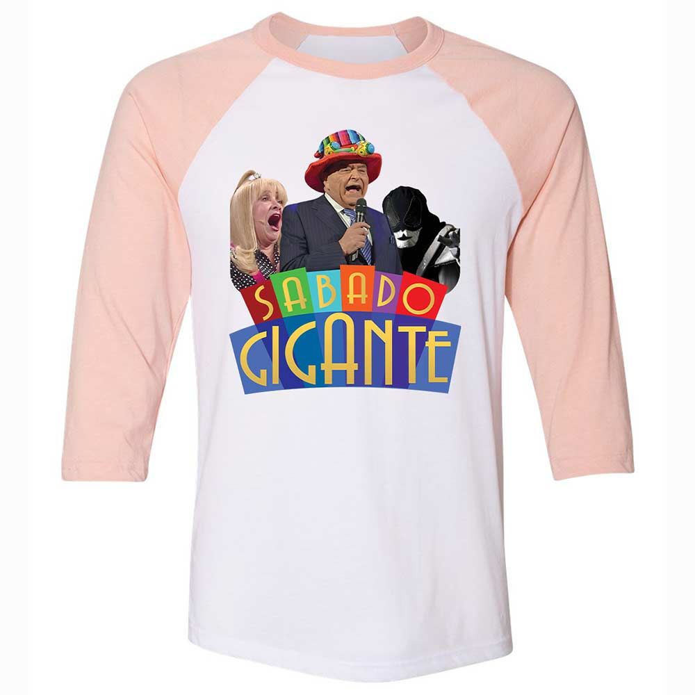 Unisex 3/4 Baseball Tee - TGPRZWYY - White/Heather Peach - 5