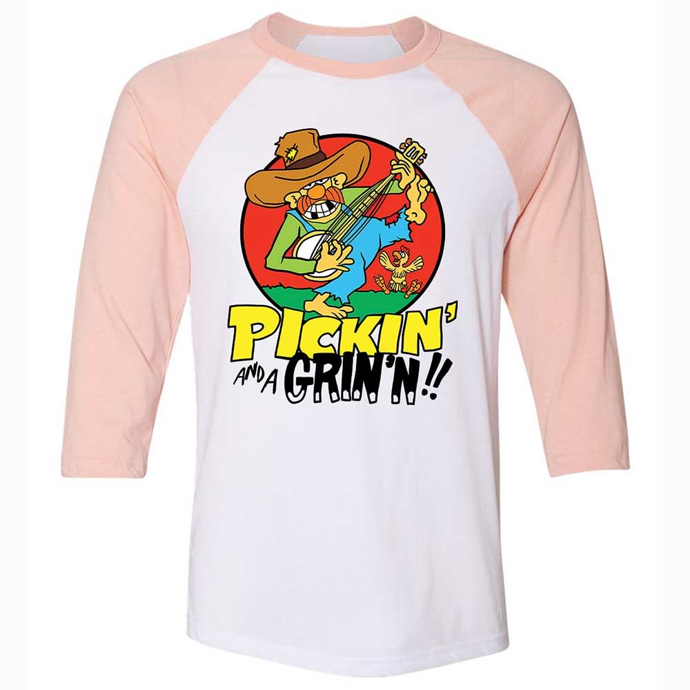 Pickin' and a Grinnin - White/Heather Peach - 5