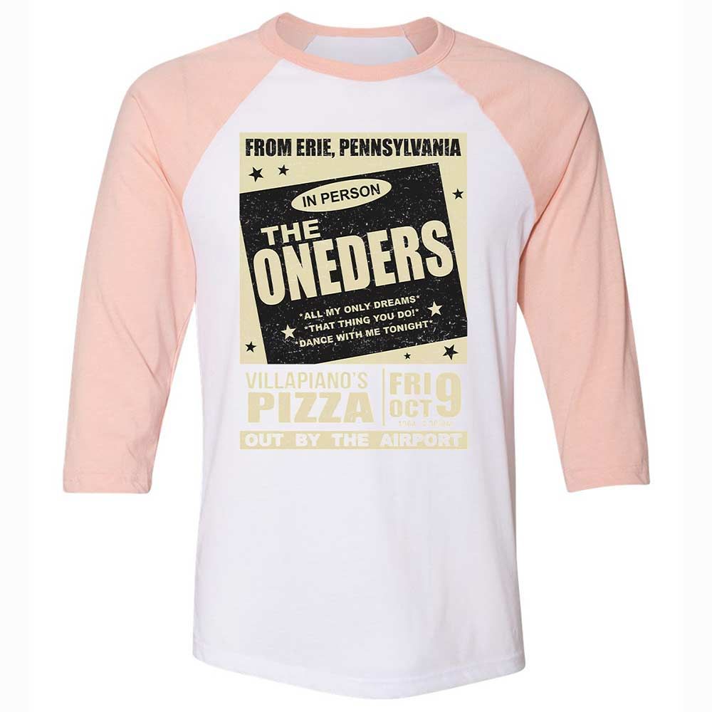 Unisex 3/4 Baseball Tee - JK4TA9YA - White/Heather Peach - 5