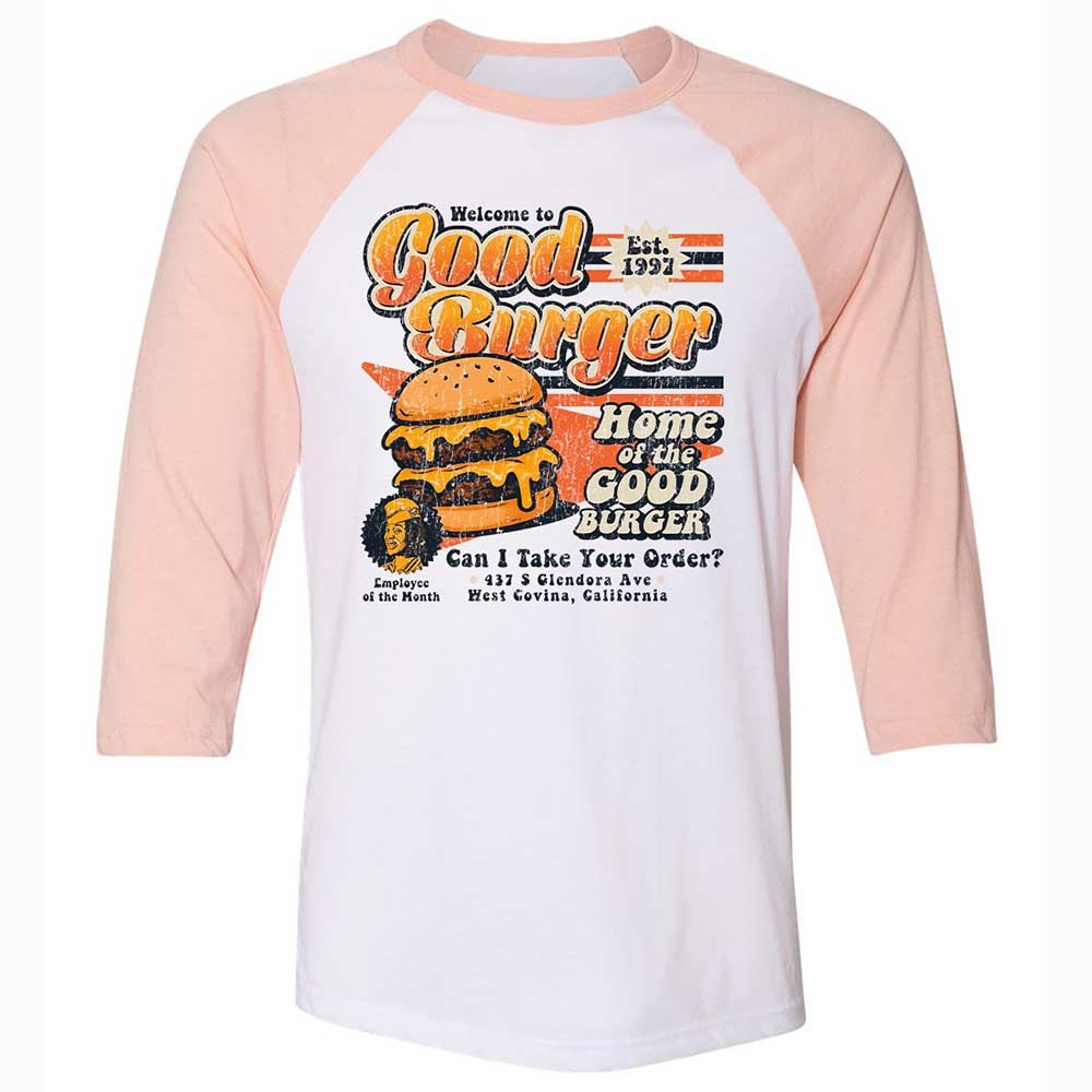 Unisex 3/4 Baseball Tee - ZFDWNVK1 - White/Heather Peach - 5