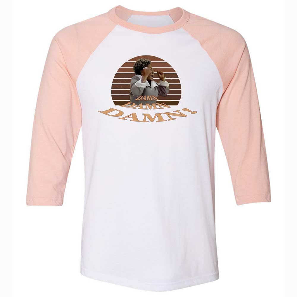Unisex 3/4 Baseball Tee - FUR3SLY1 - White/Heather Peach - 5