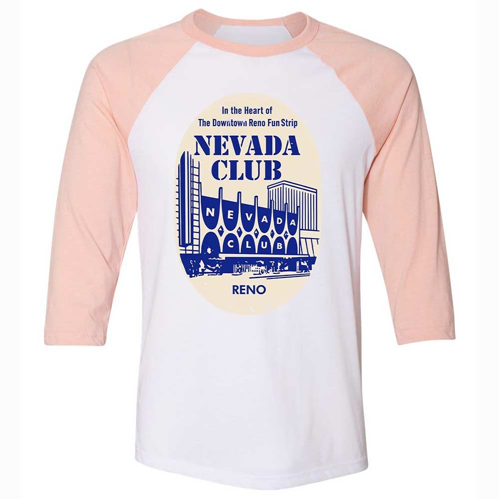 Unisex 3/4 Baseball Tee - KHRFMWW7 - White/Heather Peach - 5