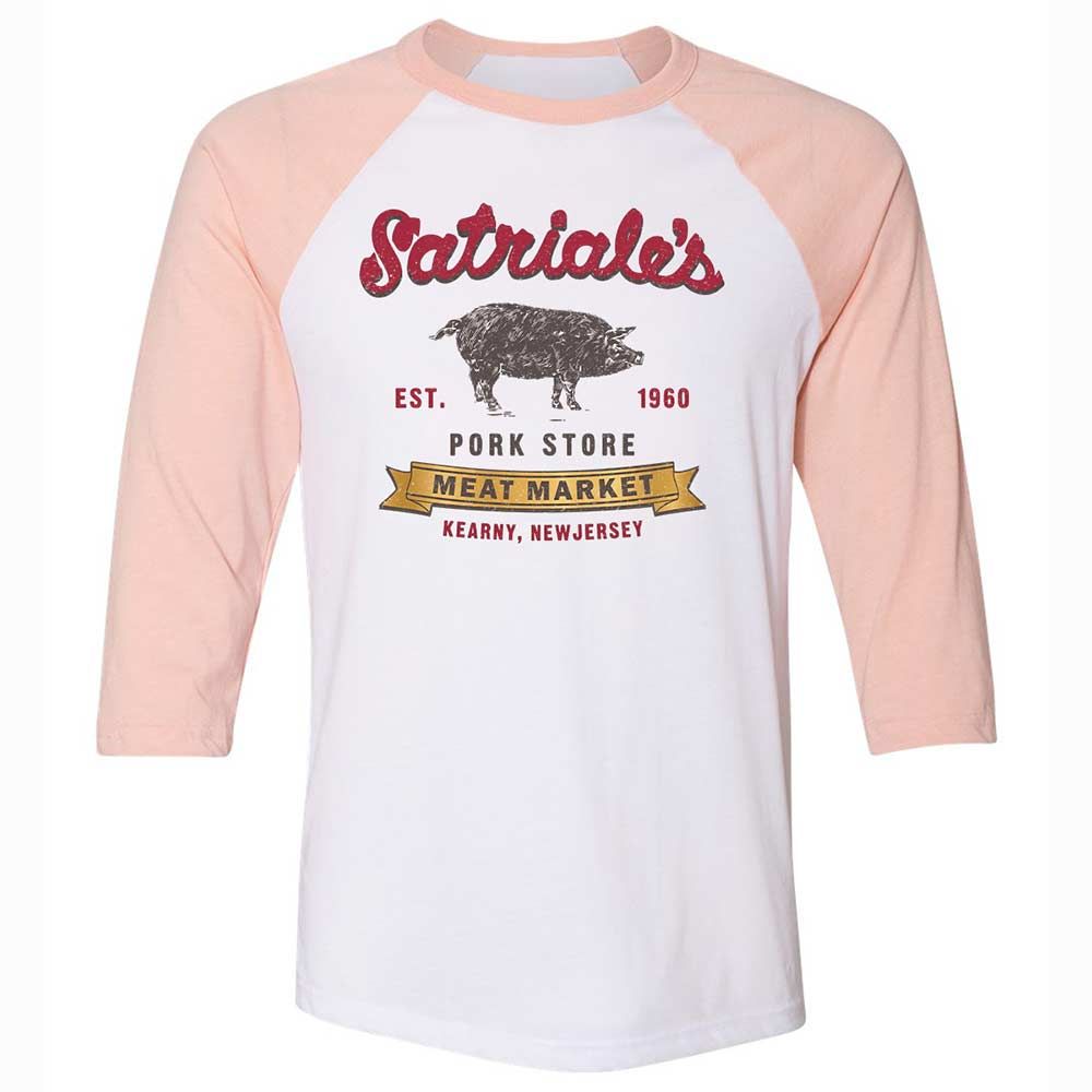 Unisex 3/4 Baseball Tee - 242BSELZ - White/Heather Peach - 5