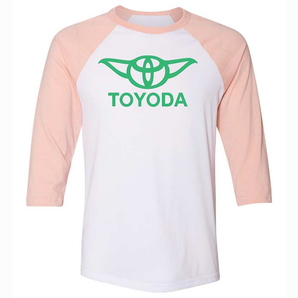 Unisex 3/4 Baseball Tee - UTJFSHFR - White/Heather Peach - 5