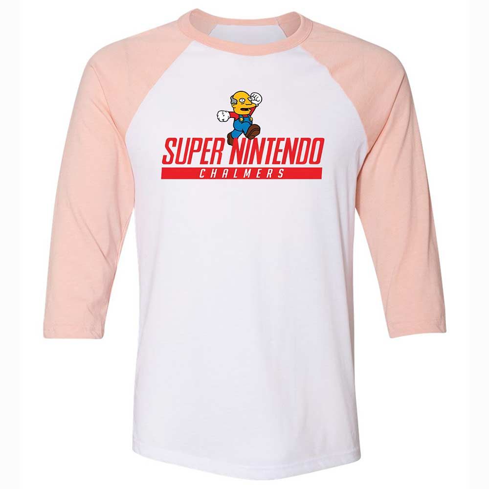 Unisex 3/4 Baseball Tee - HHFWH3CG - White/Heather Peach - 5