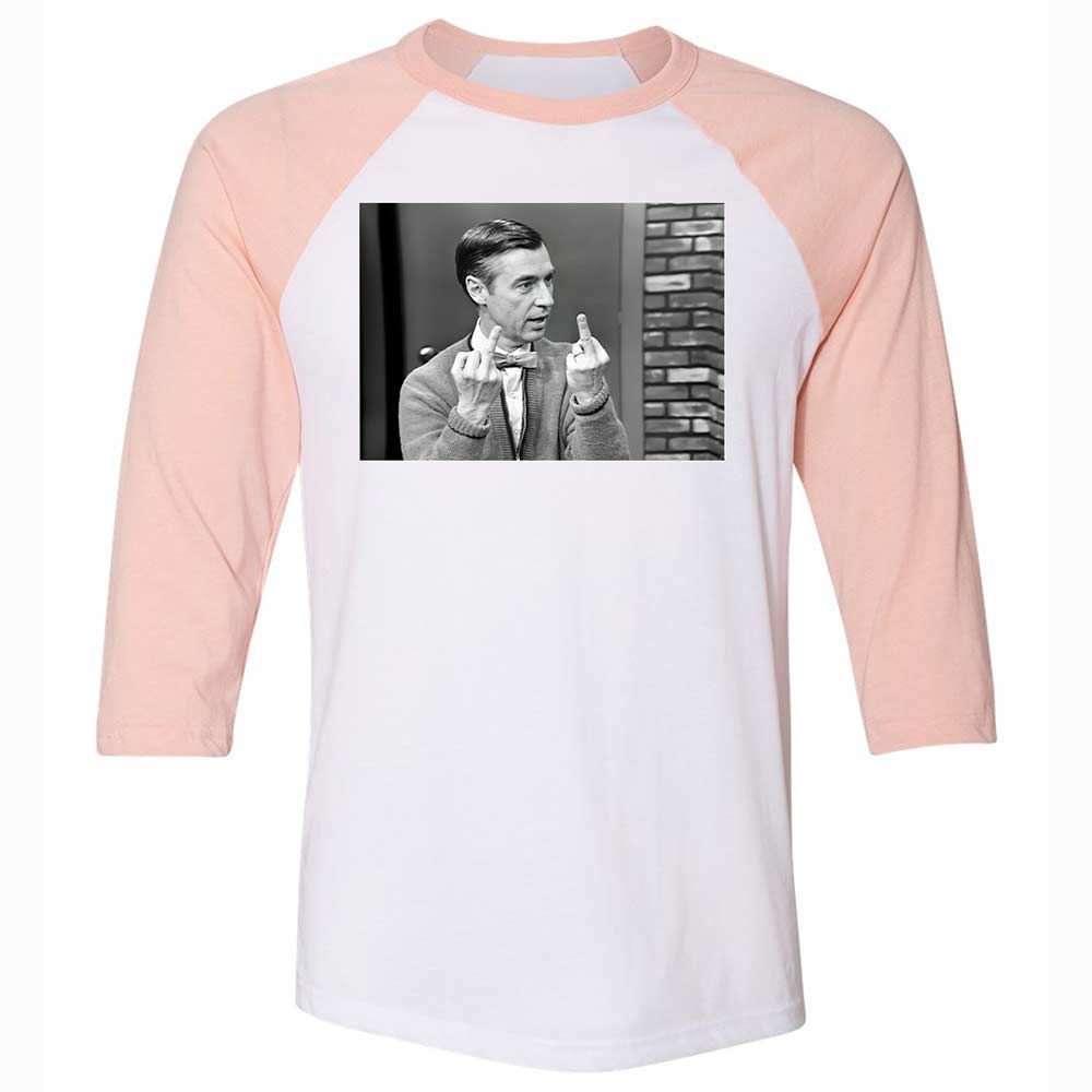 Unisex 3/4 Baseball Tee - 1S1J3F7T - White/Heather Peach - 5