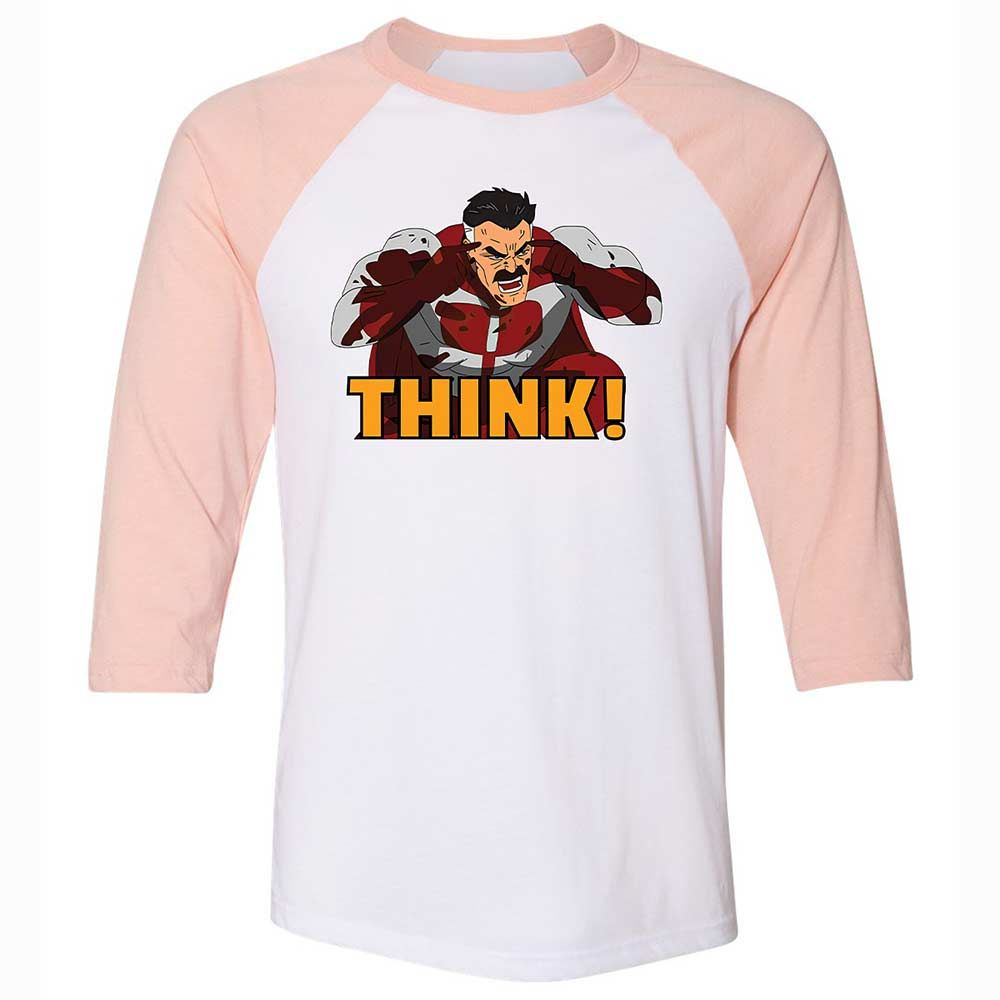 Unisex 3/4 Baseball Tee - TR32RBNF - White/Heather Peach - 5
