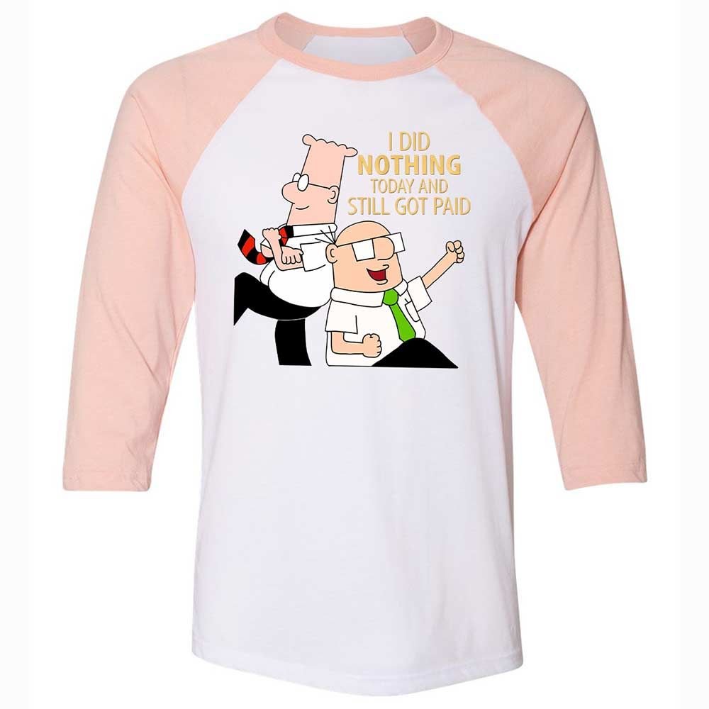 I Did Nothing and Still Got Paid - White/Heather Peach - 5