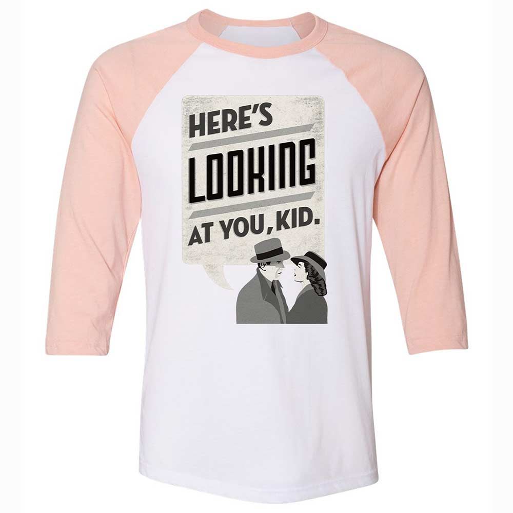 Here's Looking at You Kid - White/Heather Peach - 5