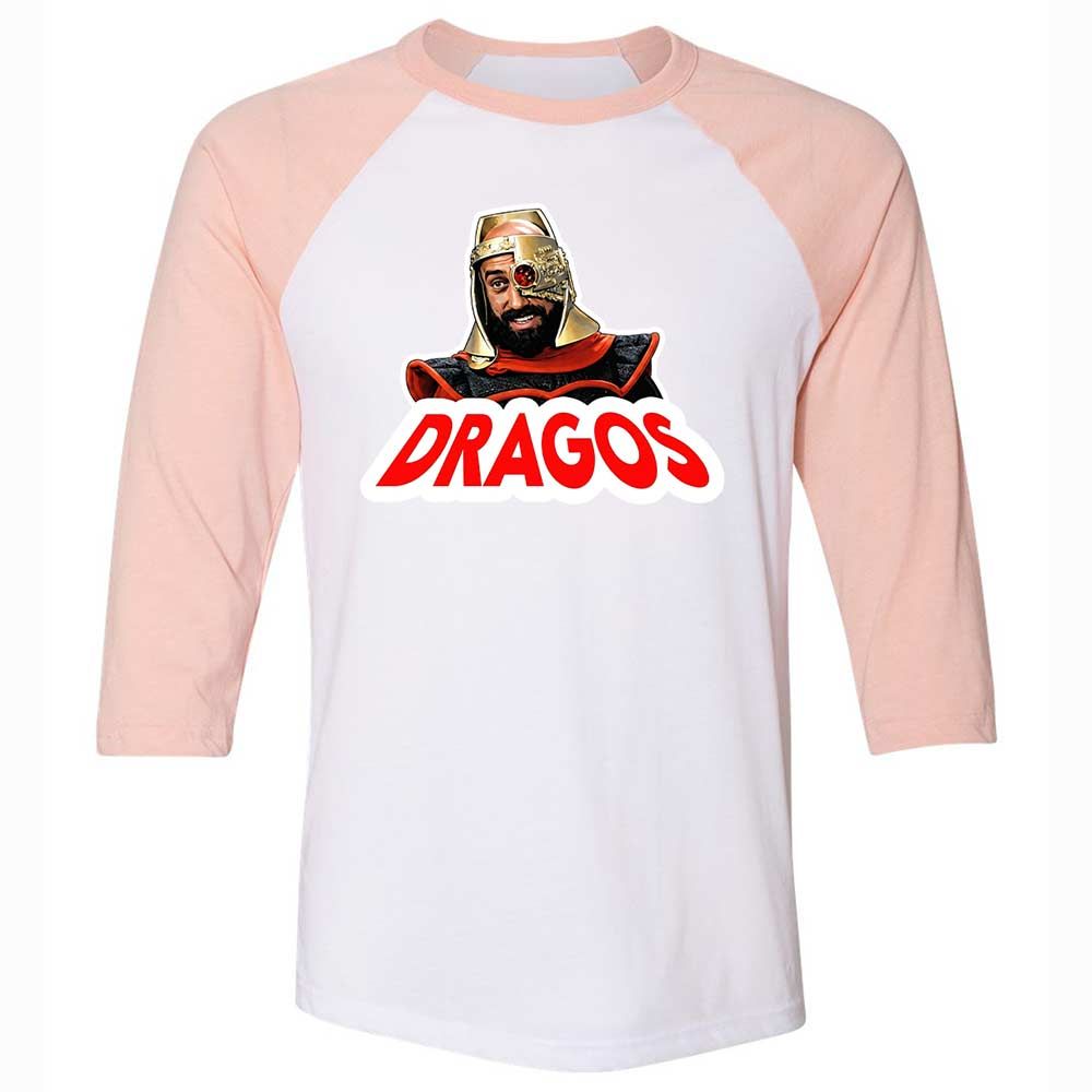 Unisex 3/4 Baseball Tee - EN5GKRTG - White/Heather Peach - 5