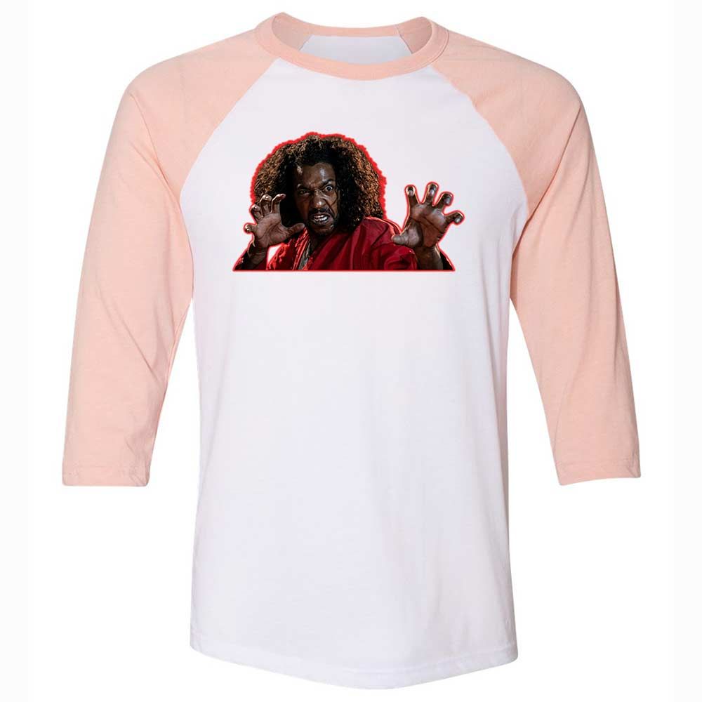 Unisex 3/4 Baseball Tee - 8BBXUU76 - White/Heather Peach - 5