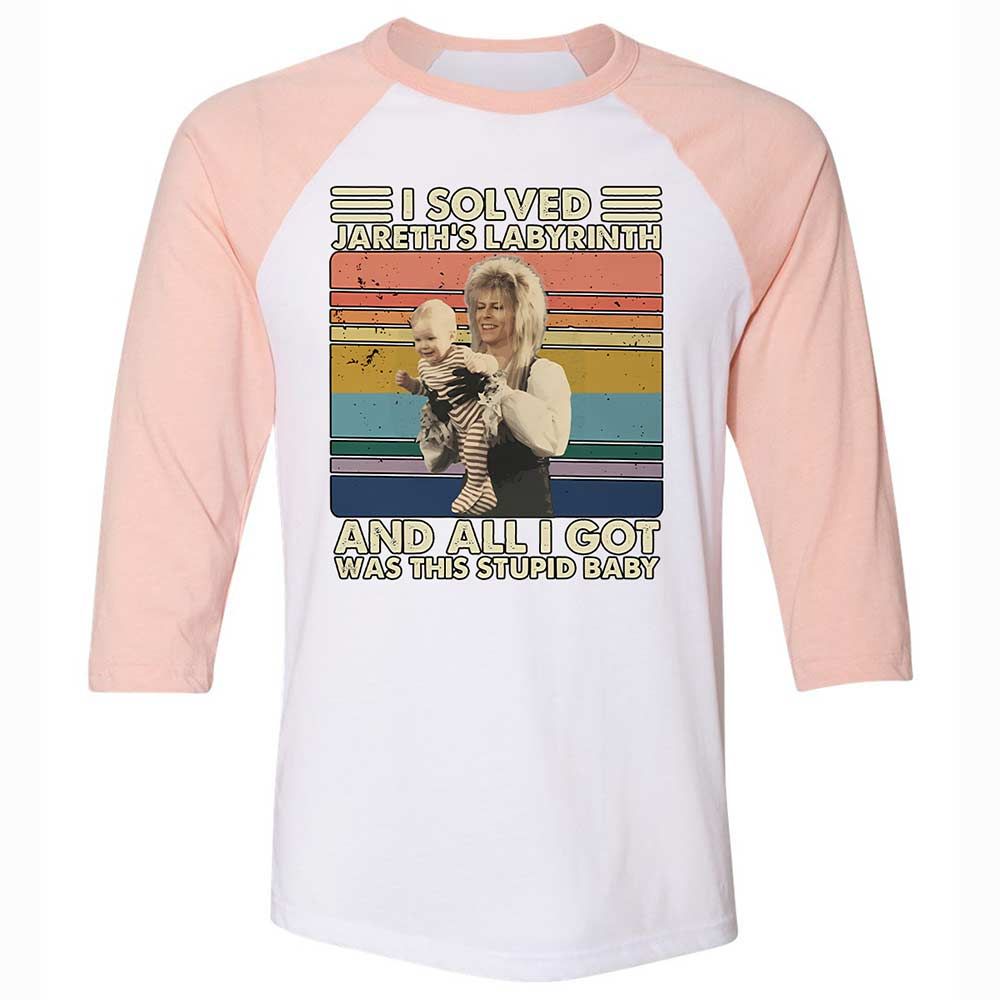 Unisex 3/4 Baseball Tee - MWA2V3R2 - White/Heather Peach - 5